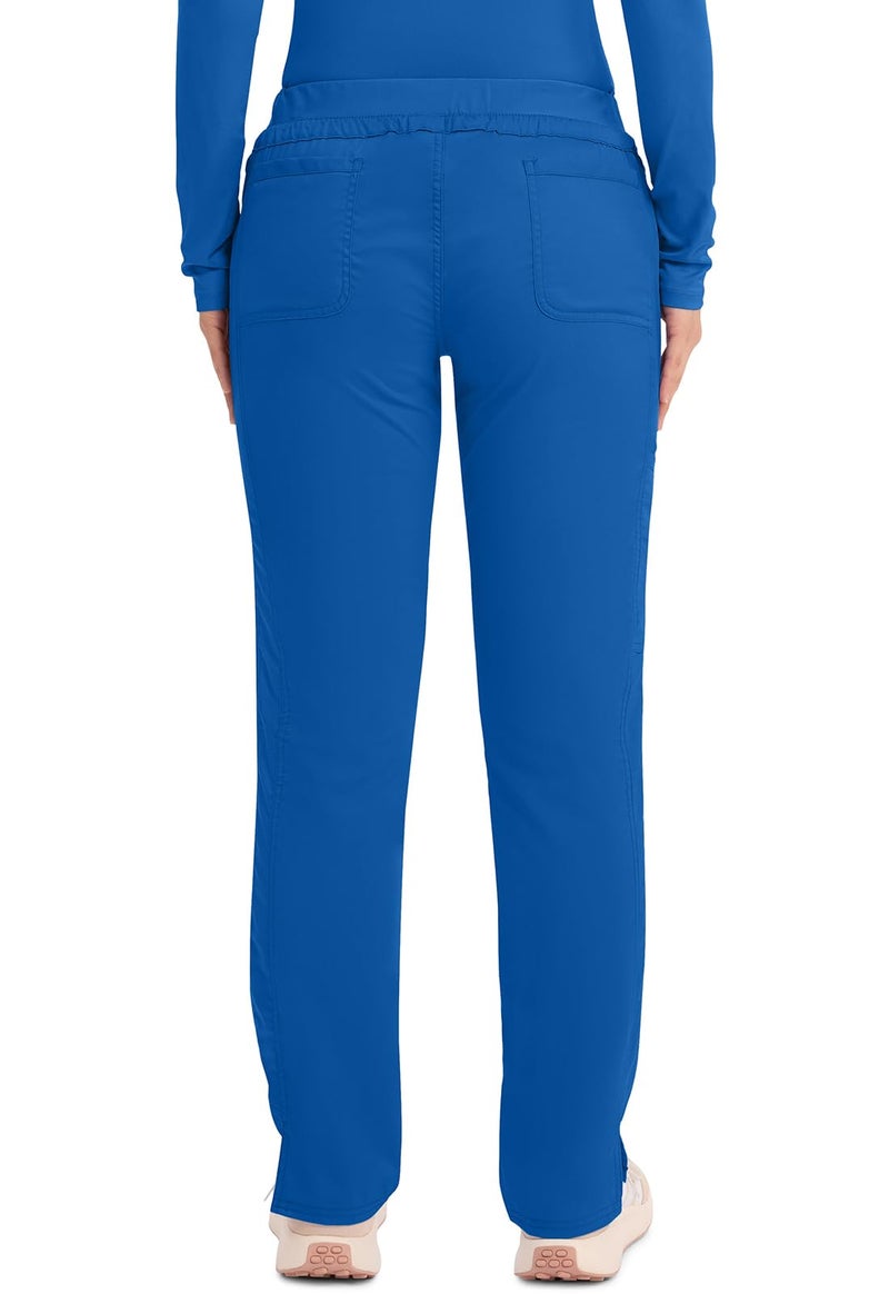 Cherokee Scrubs for Women Mid Rise Tapered Leg Drawstring Pant with 5 Pockets, Cargo Bottom with 2 Way Stretch Fabric - WW105P, XL Petite, Royal - Image 3